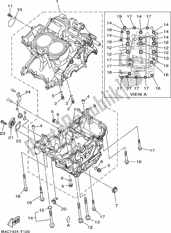 Wszystkie części do Korbowód Yamaha MTM 660 2019