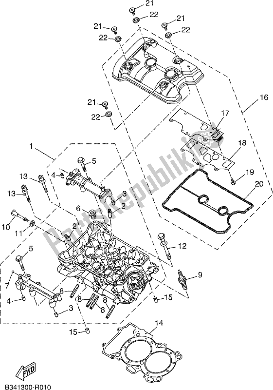 Wszystkie części do G? Owica Cylindra Yamaha MTM 660 2019