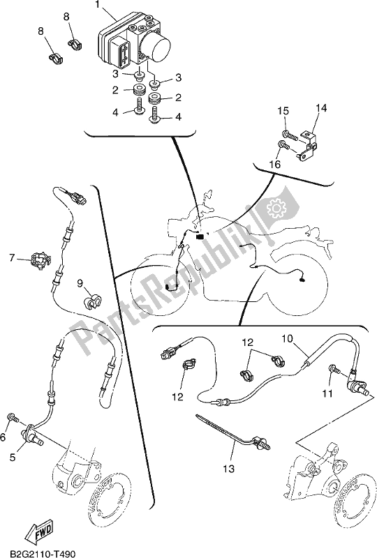 Tutte le parti per il Elettrico 3 del Yamaha MTM 660 2019