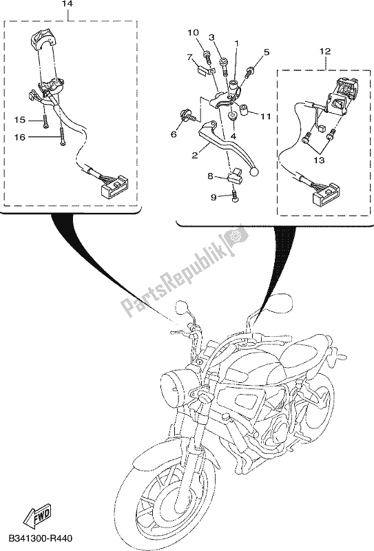 Wszystkie części do Klamka, Prze?? Cznik I D? Wignia Yamaha MTM 660 2019