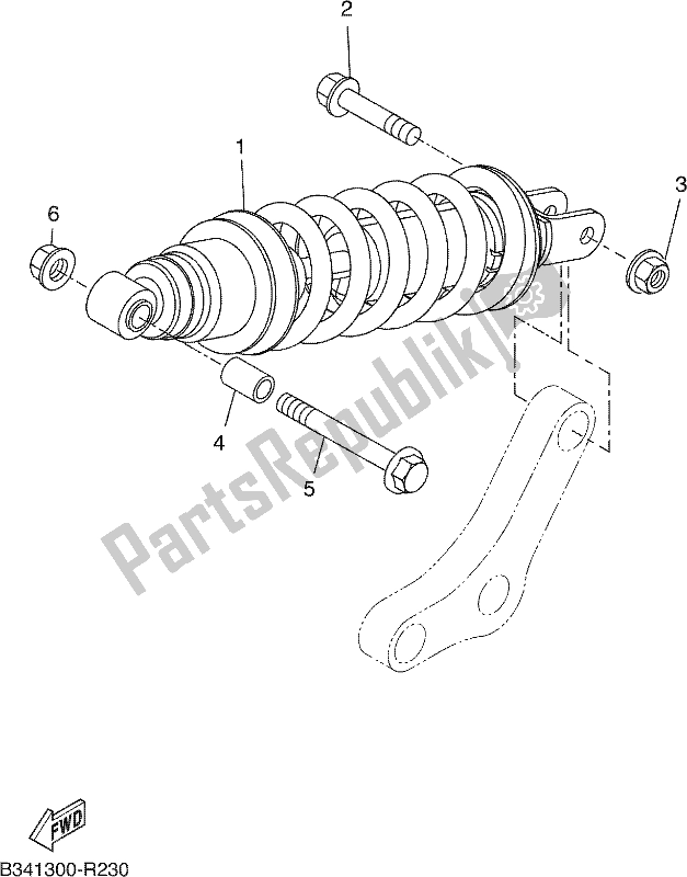 Wszystkie części do Tylne Zawieszenie Yamaha MTM 660 2019