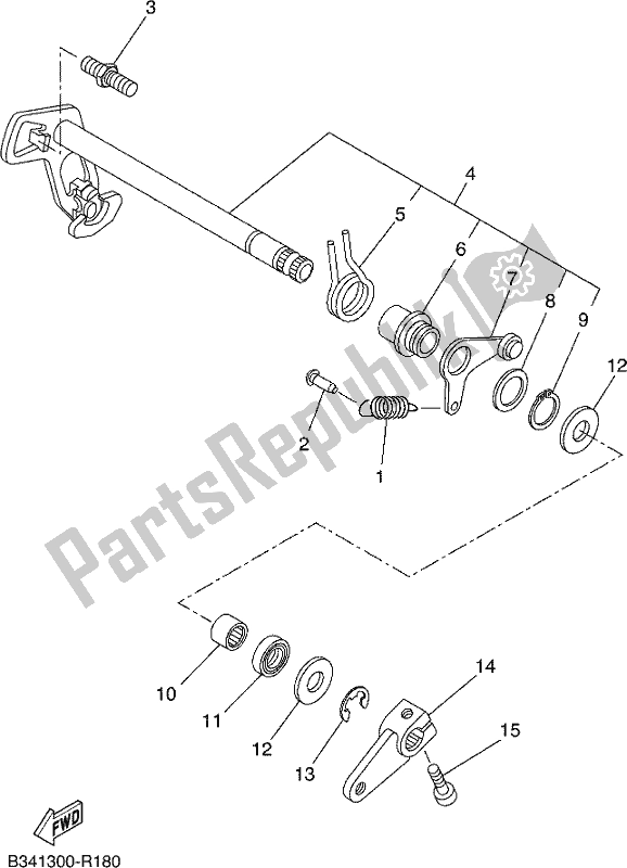 Wszystkie części do Wa? Ek Zmiany Biegów Yamaha MTM 660 2019