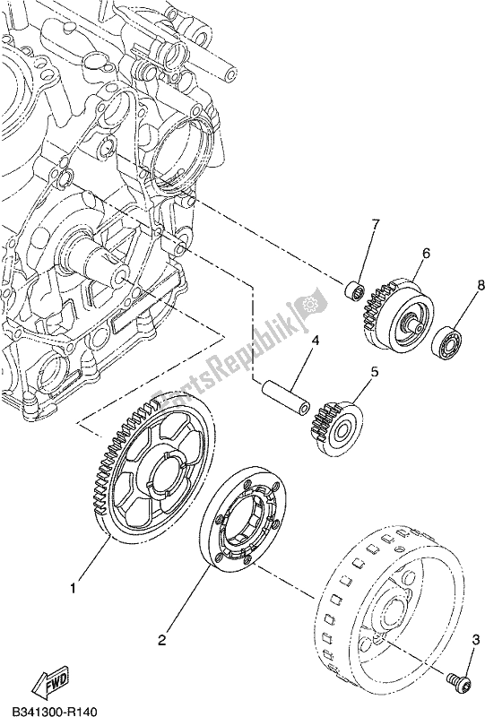 Wszystkie części do Rozrusznik Yamaha MTM 660 2019