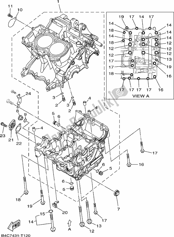 Wszystkie części do Korbowód Yamaha MTM 660 XSR 700 2019