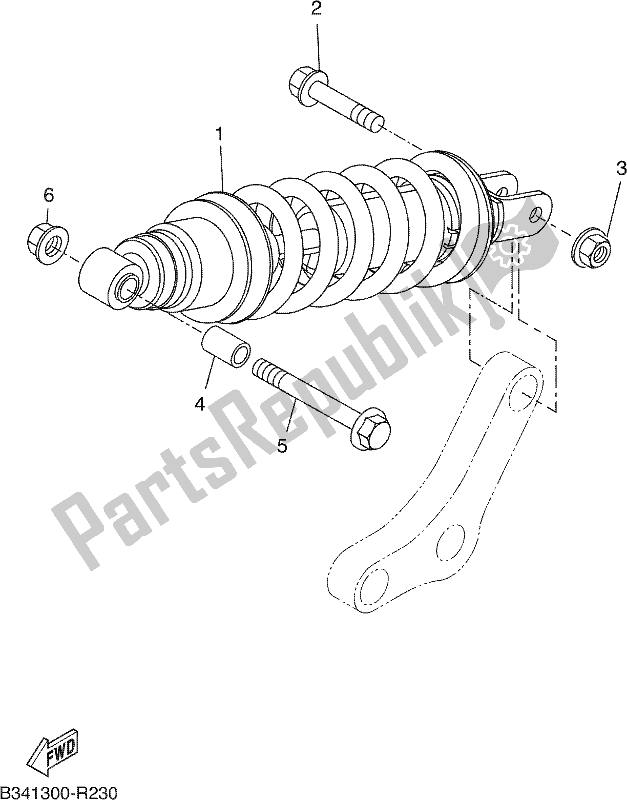 Todas las partes para Suspensión Trasera de Yamaha MTM 660 XSR 700 2019