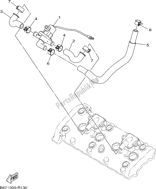 All parts for the Air Induction System of the Yamaha MTN 1000 2019