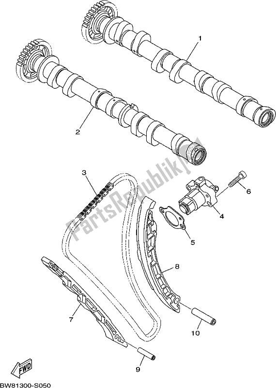 All parts for the Camshaft & Chain of the Yamaha MTN 1000D 2019