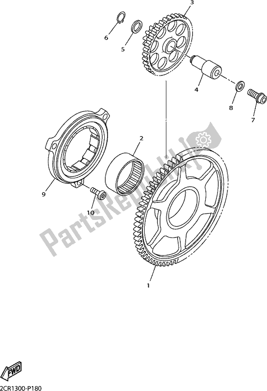 All parts for the Starter of the Yamaha MTN 1000D MT 10 2019