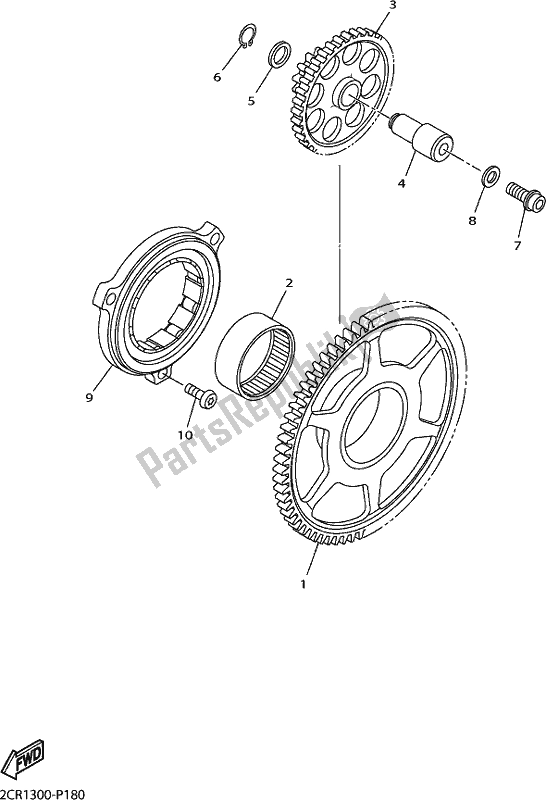 All parts for the Starter of the Yamaha MTN 1000D MT 10 2019