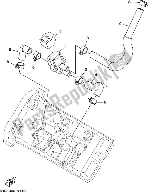 Tutte le parti per il Sistema Di Induzione Dell'aria del Yamaha MTN 850D MT 09 2019