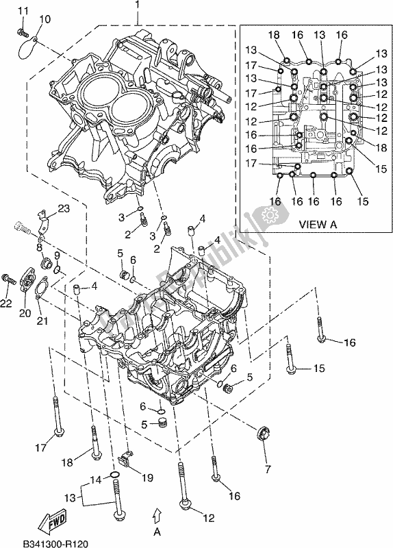 Todas las partes para Caja Del Cigüeñal de Yamaha MTT 660 LA 2017