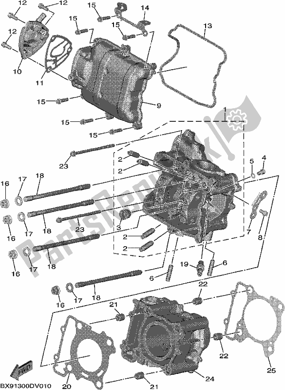 Todas as partes de Cilindro do Yamaha MWD 300 2020