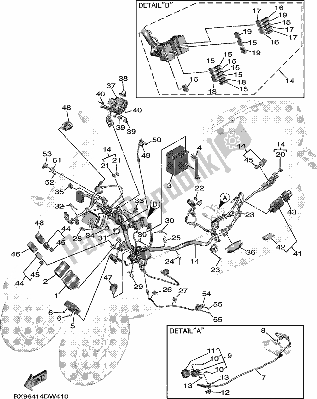 Tutte le parti per il Elettrico 1 del Yamaha MWD 300 2021