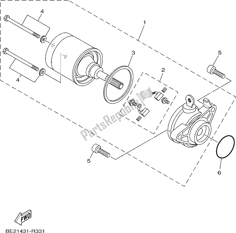 Toutes les pièces pour le Demarreur du Yamaha MWS 150-A 2019