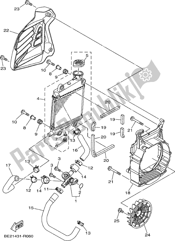 Alle onderdelen voor de Radiator Slang van de Yamaha MWS 150A 2019