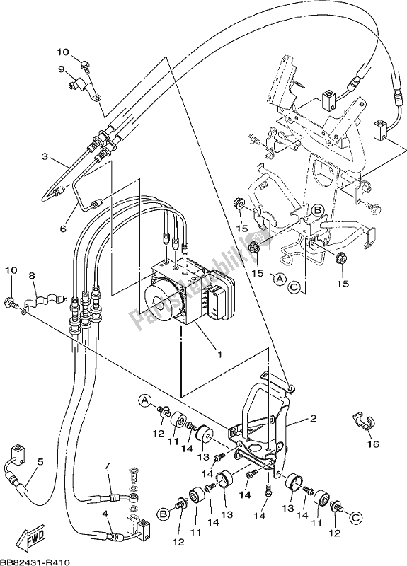 Wszystkie części do Elektryczny 3 Yamaha MWS 150 AM NEW Zealand 2021