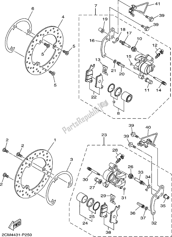 Todas las partes para Pinza De Freno Delantero de Yamaha MWS 150 AM NEW Zealand 2021