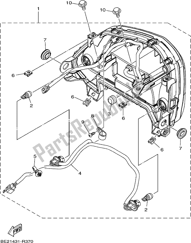 Tutte le parti per il Fanale Posteriore del Yamaha MWS 150 AM NEW Zealand 2021