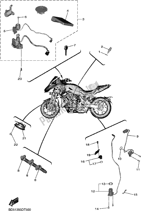 Wszystkie części do Elektryczny 2 Yamaha MXT 850 2019