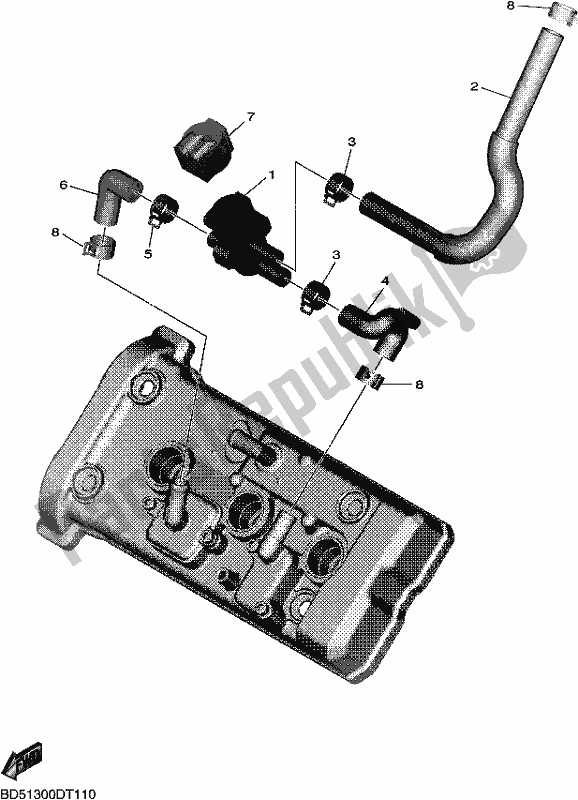 Tutte le parti per il Sistema Di Induzione Dell'aria del Yamaha MXT 850D 2020