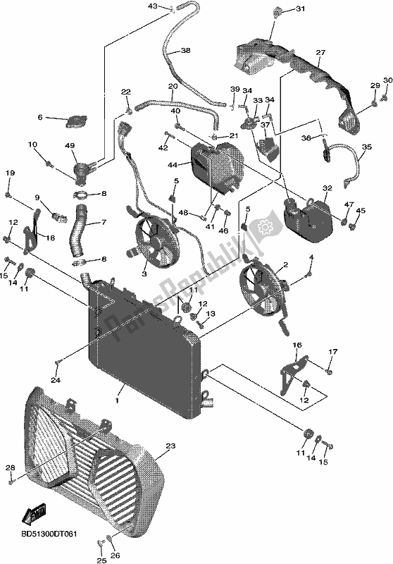 Wszystkie części do Ch? Odnica I W?? Yamaha MXT 850D 2020