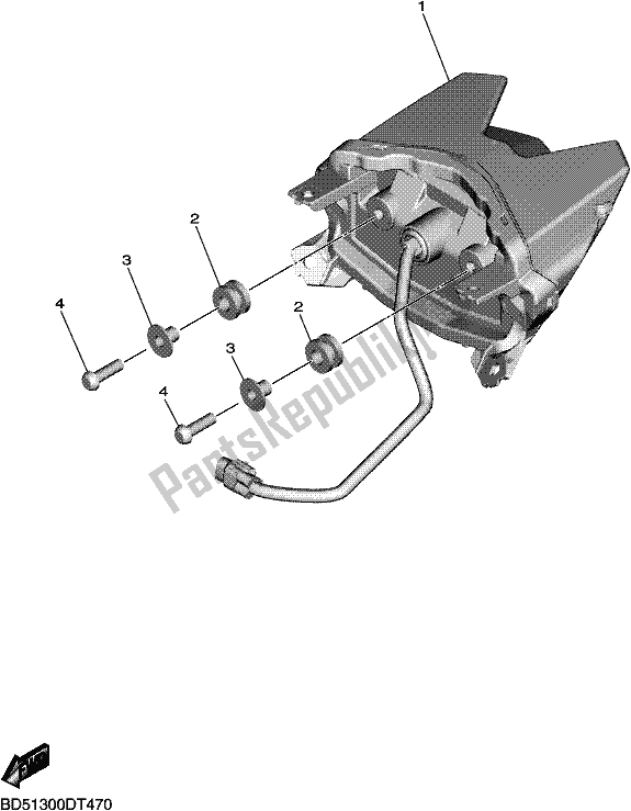 Todas as partes de Luz Traseira do Yamaha MXT 850D 2020