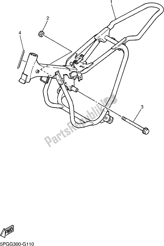 Toutes les pièces pour le Cadre du Yamaha PW 50 2019