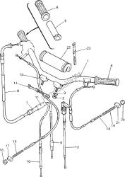 uchwyt kierownicy i kabel