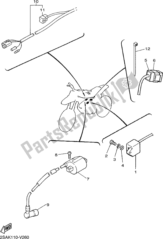 All parts for the Electrical 1 of the Yamaha PW 50 Peewee 2020