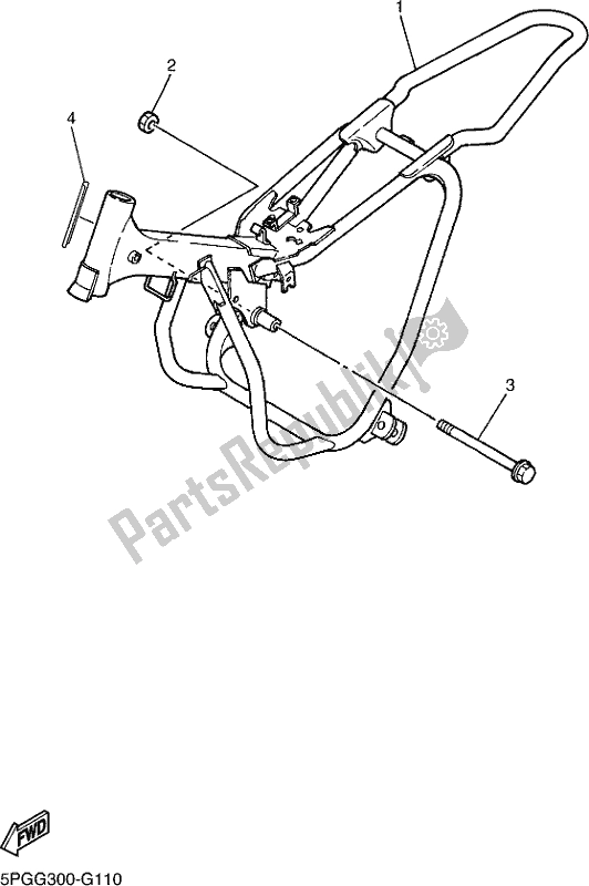 Alle onderdelen voor de Kader van de Yamaha PW 50 Peewee 2020