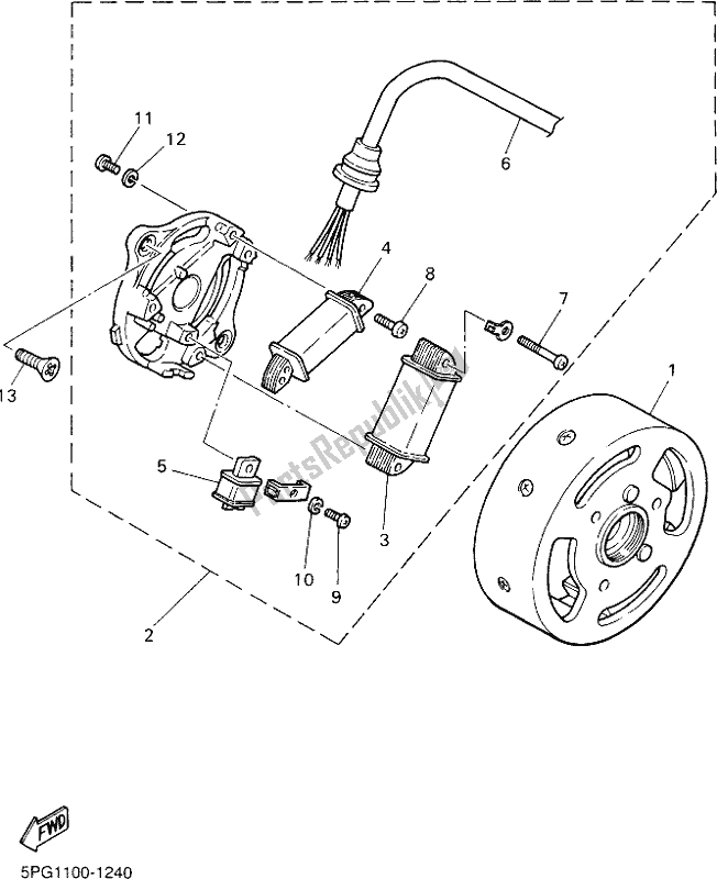 Wszystkie części do Generator Yamaha PW 50 Peewee 2020