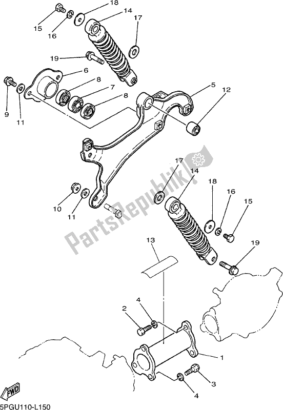 Wszystkie części do Tylne Rami? I Zawieszenie Yamaha PW 50 Peewee 2020