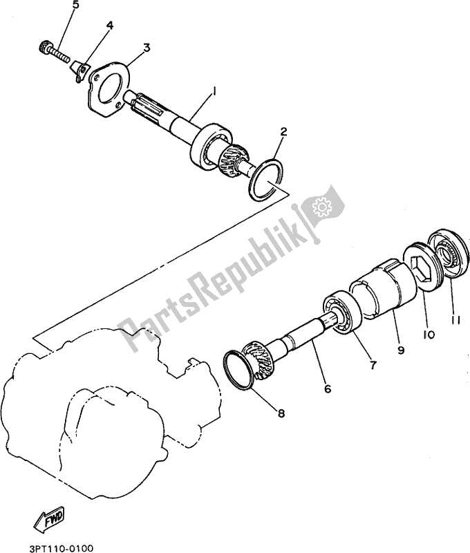 Toutes les pièces pour le Transmission du Yamaha PW 50H 2017