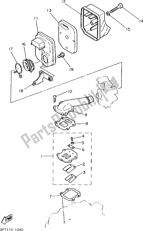 All parts for the Intake of the Yamaha PW 50H Peewee 50 2017