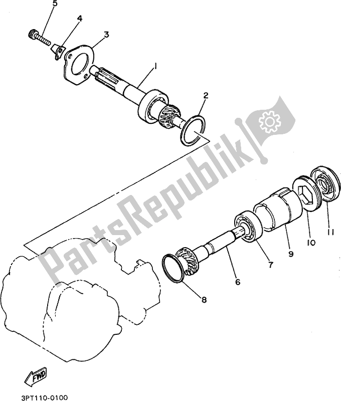 Toutes les pièces pour le Transmission du Yamaha PW 50H Peewee 50 2017