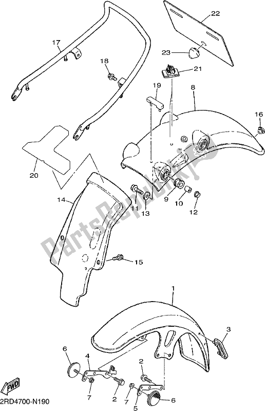 Toutes les pièces pour le Aile du Yamaha SR 400 2017