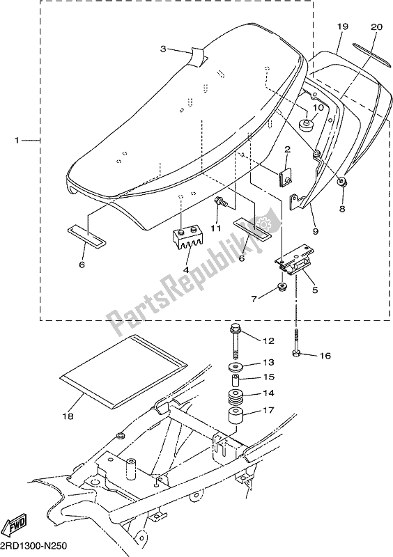 Wszystkie części do Siedzenie Yamaha SR 400 2017
