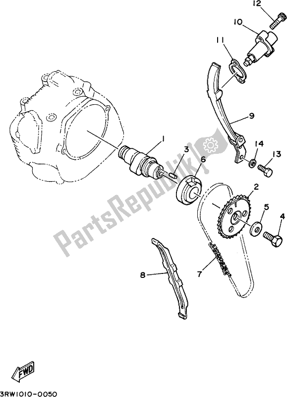 Tutte le parti per il Albero A Camme E Catena del Yamaha TT-R 230 2019