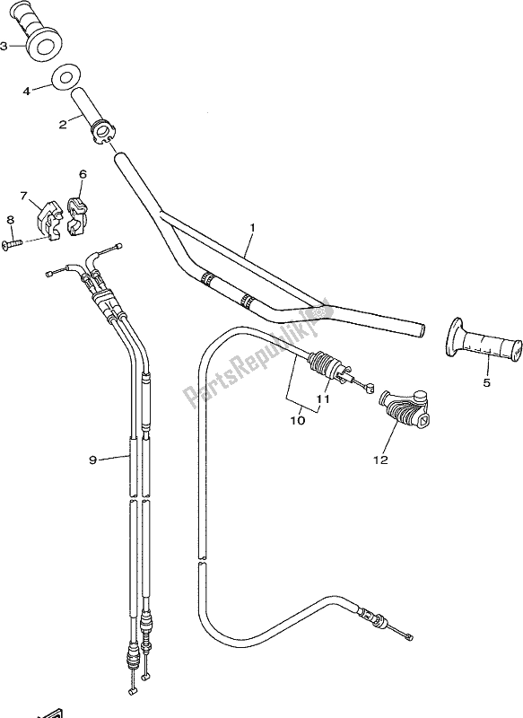 Tutte le parti per il Maniglia E Cavo Dello Sterzo del Yamaha TT-R 230 2019