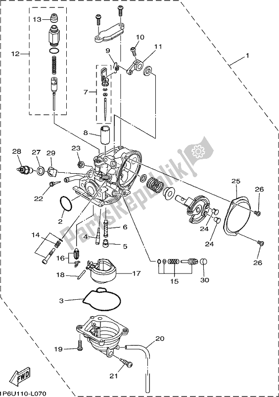 Wszystkie części do Ga? Nik Yamaha TT-R 50E 2019