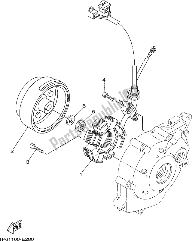 Toutes les pièces pour le Générateur du Yamaha TT-R 50E 2019