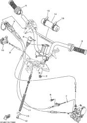 manija de dirección y cable