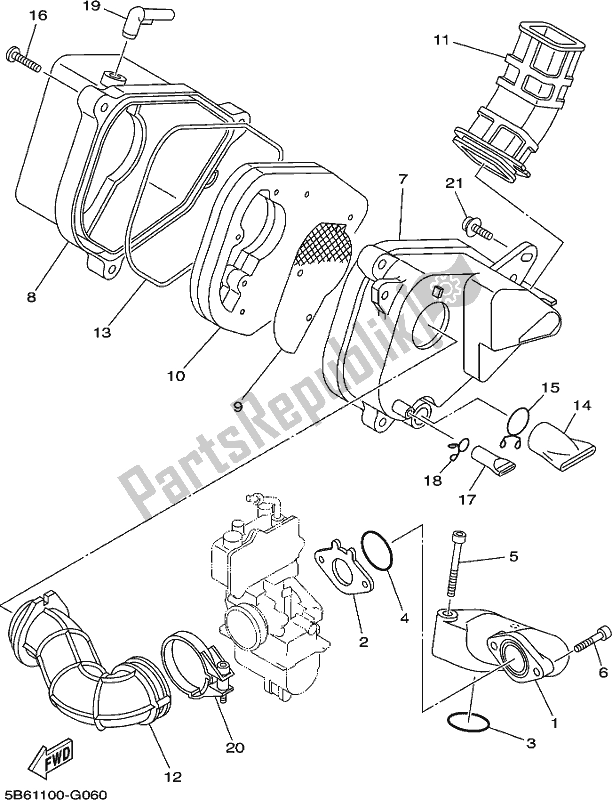 Tutte le parti per il Presa del Yamaha TTR 110E 2021