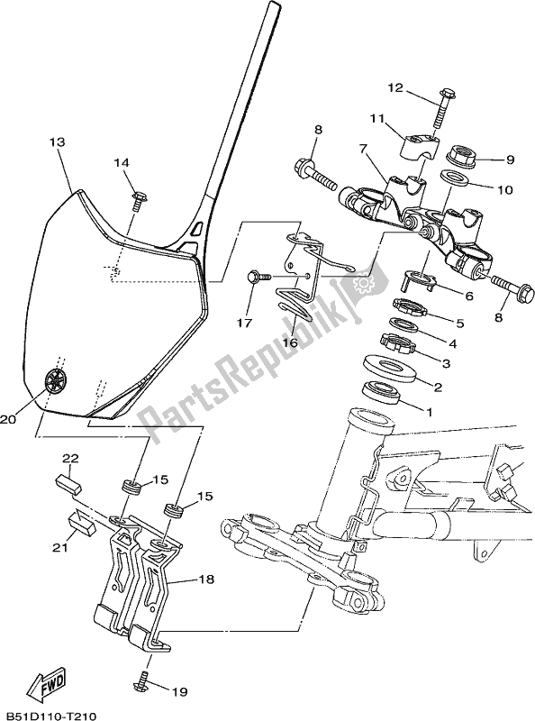 Toutes les pièces pour le Pilotage du Yamaha TTR 110E 2021