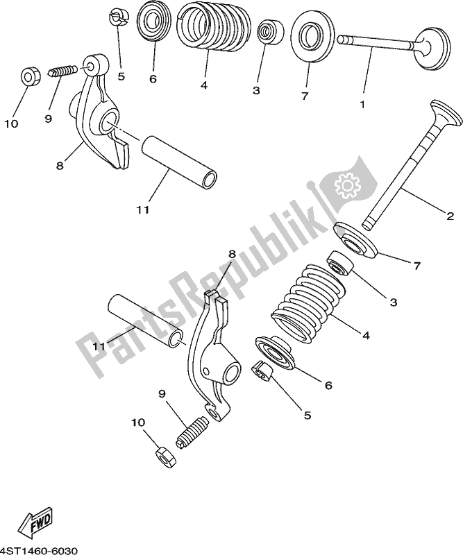 Tutte le parti per il Valvola del Yamaha TTR 110E 2021