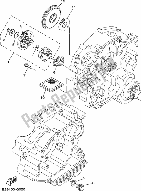 Alle onderdelen voor de Oliepomp van de Yamaha TTR 125 LWE 2017