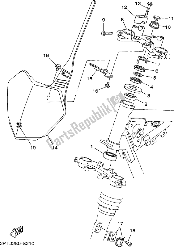 Wszystkie części do Sterowniczy Yamaha TTR 125 LWE 2018