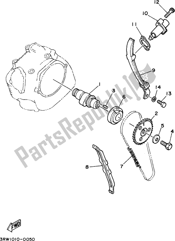 All parts for the Camshaft & Chain of the Yamaha TTR 230 2018