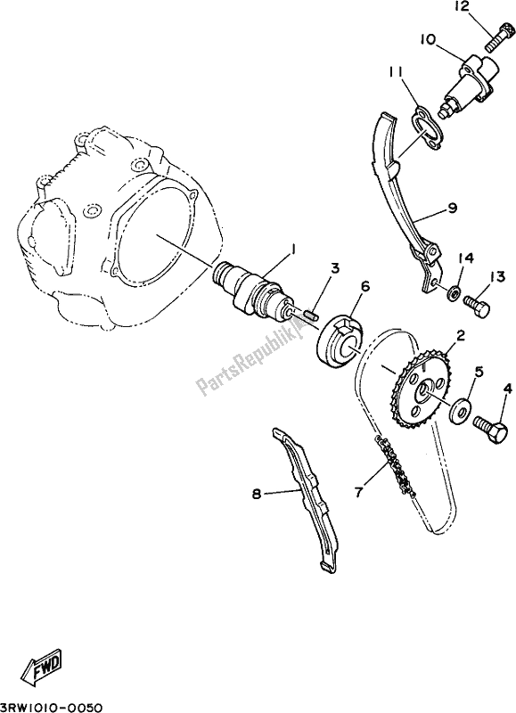 Toutes les pièces pour le Arbre à Cames Et Chaîne du Yamaha TTR 230 2018