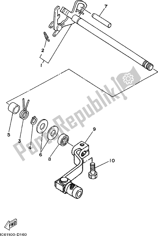 All parts for the Shifter of the Yamaha TTR 230 2018